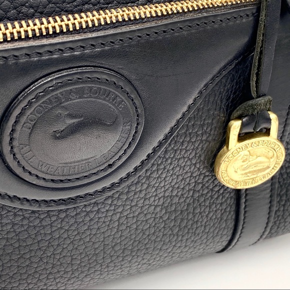 DOONEY & BOURKE Vintage All Black Leather Tote - Picture 13 of 13